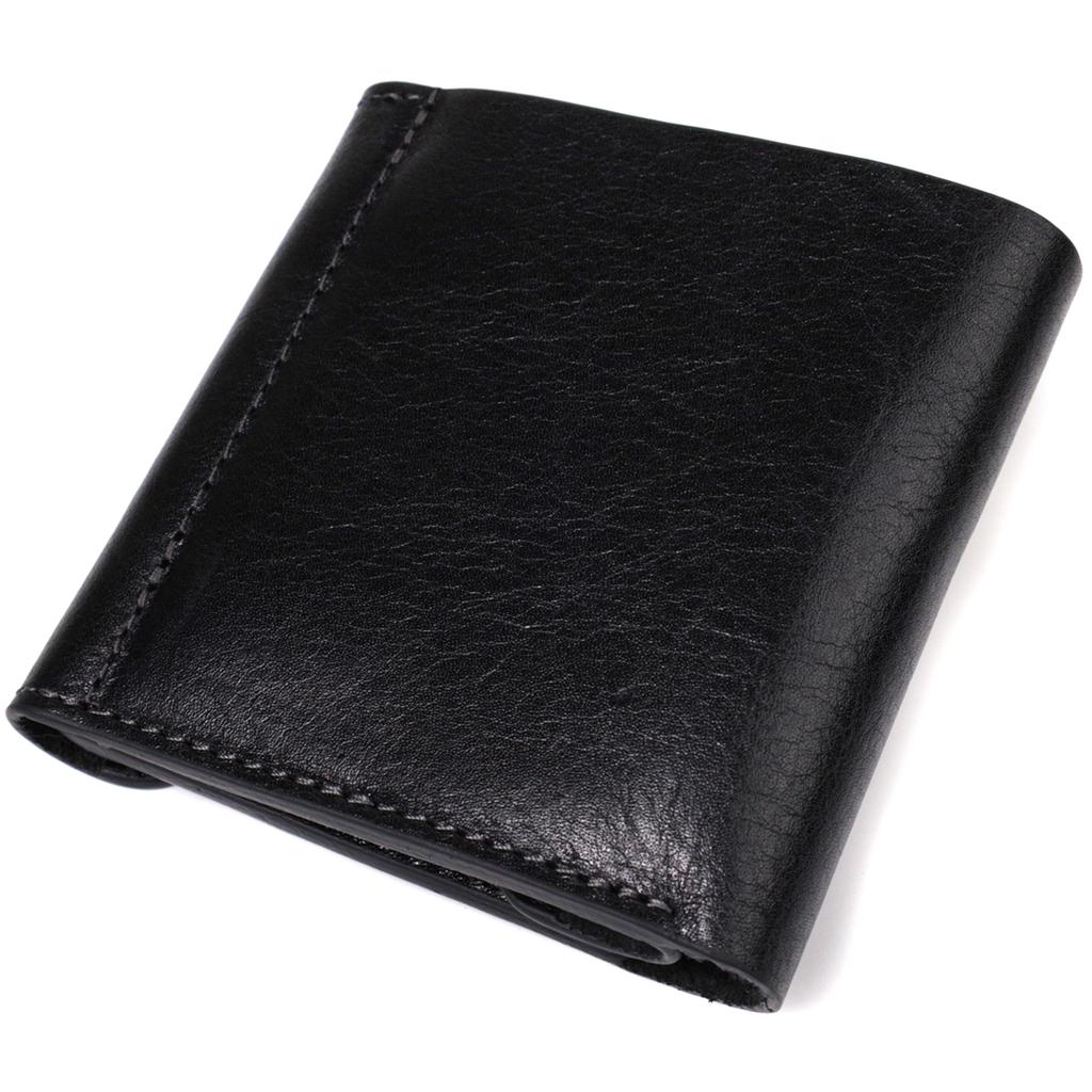 Original Wallet In Unisex Style Made of Glossy Genuine Leather GRANDE PELLE Wallet 16813 Black