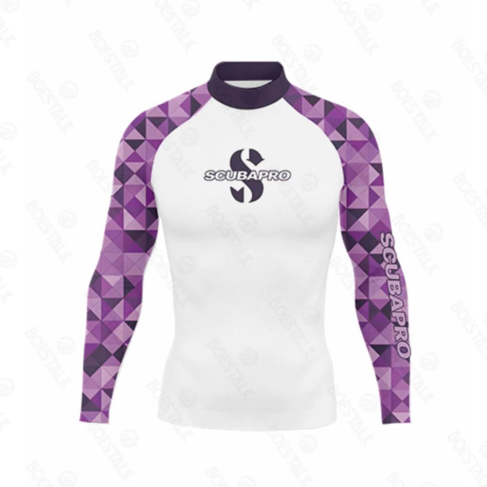Cross-border special for printed long-sleeved surf suits, tight anti-chlorine wetsuits, beach sunscreen jellyfish suits