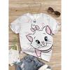 Cute Marie Cat Bow T-Shirt for Kids 3D Printed Design Perfect for Summer Casual Wear