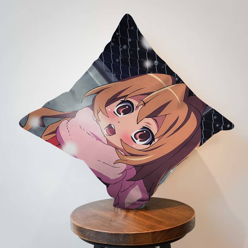 TIGER X DRAGON Toradora Aisaka Taiga cm Cushion Cover Pillow Cover Decor Pillowcase Home Pillowcase for Couch Pillow