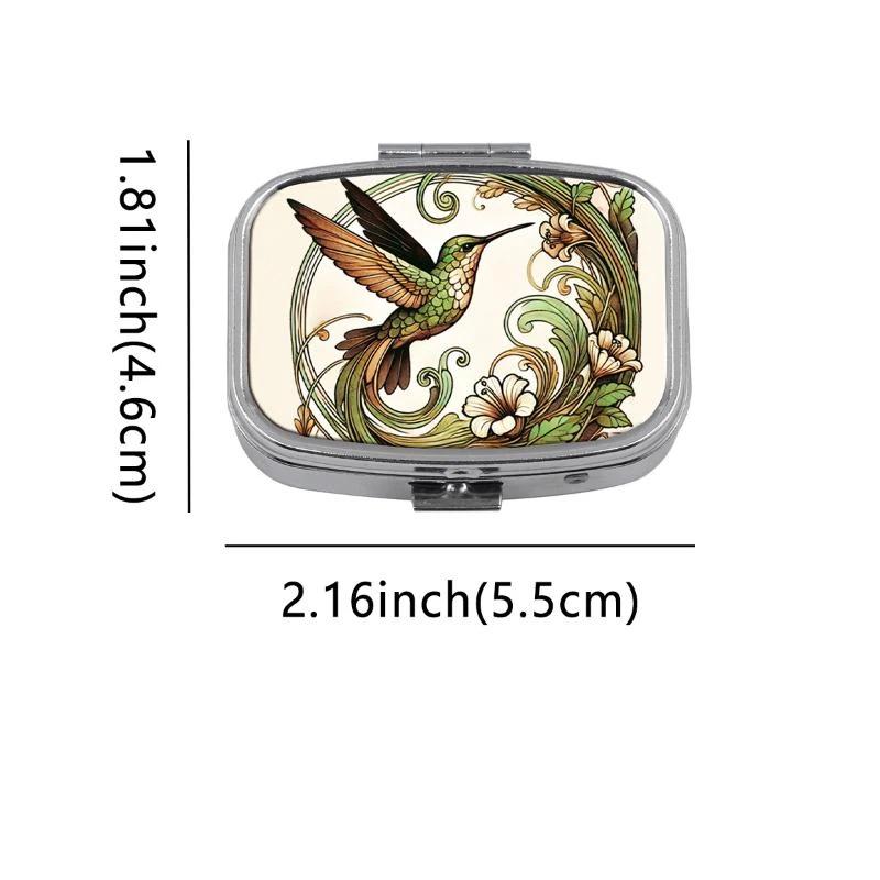 Cartoon Black & White Cat Travel Pill Organizer Pocket Portable Pill Storage Case Small Box For Tablets Container For Medicines