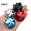 Trendy Car Interior Decoration Bulldog Start Stop Button Cover, Ignition Switch Protective Ring Metal Trim for Push Start, Steering Wheel Decor,