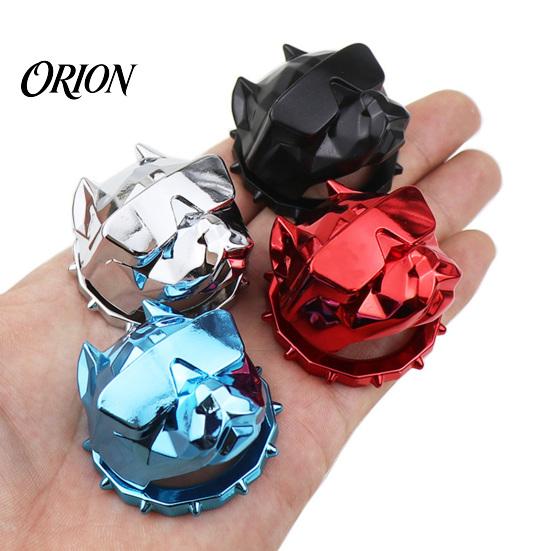 Trendy Car Interior Decoration Bulldog Start Stop Button Cover, Ignition Switch Protective Ring Metal Trim for Push Start, Steering Wheel Decor,