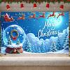 Weihnachtsmann Schlitten Banner Weihnachtsmann Design Weihnachtsfeier Banner Weihnachtsdekoration Banner Schneeflocken Deko Für Bürodekoration Shopping