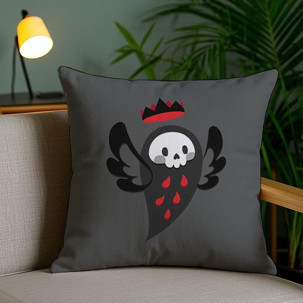 Cute Animal Cushion Cover Plush Fabric Soft Double-Sided Printed Invisible Zipper Sofa Pillow Case Home Decor