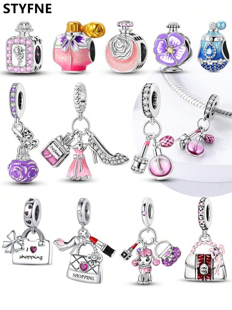 Women'S Charity Handbag Beads Charm Copper Plated Fit Charms Copperoriginal Bracelet For Jewelry Making Diy Charm