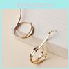 Alloy Metal Circle Earrings For Women Elegant Geometric Jewelry Gift For Celebrations
