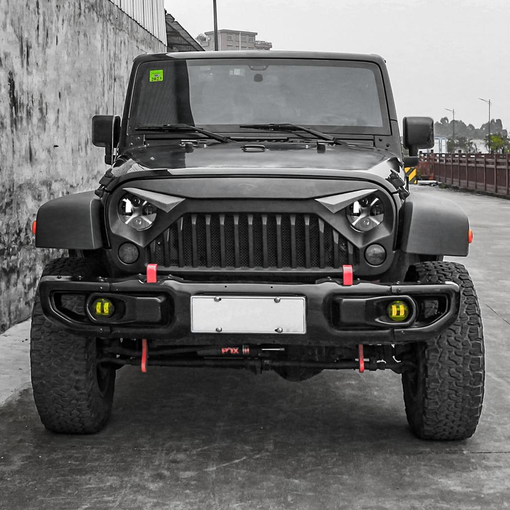 Motikvans Wrangler LED Headlights with Turn Signals and DRL Compatible with Wrangler Toyota FJ and Hummer Vehicle Inspection Set of 2 Round Headlights