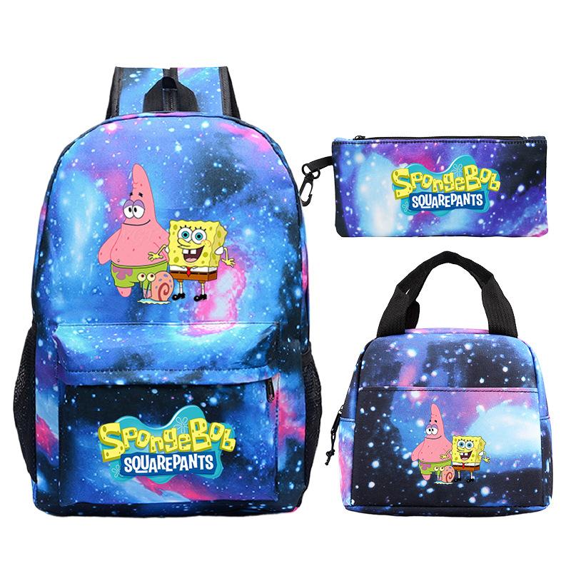 Campus Trend Leisure Children'S Animation Backpack Lightweight Large Capacity Primary And Secondary School Student School Bag Set