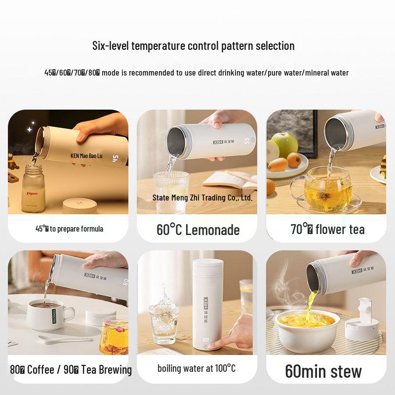 Portable Electric Water Heating Cup for Travel, Office, and Dorm Use