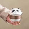 Green Bamboo Panda Portable Ceramic Travel Tea Set