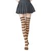 Oberschenkelhohe Socken für Damen Mädchen Lange Kniestrümpfe Bunte Streifensocken Über das Knie Strumpfwaren Socke Polyester Strumpf