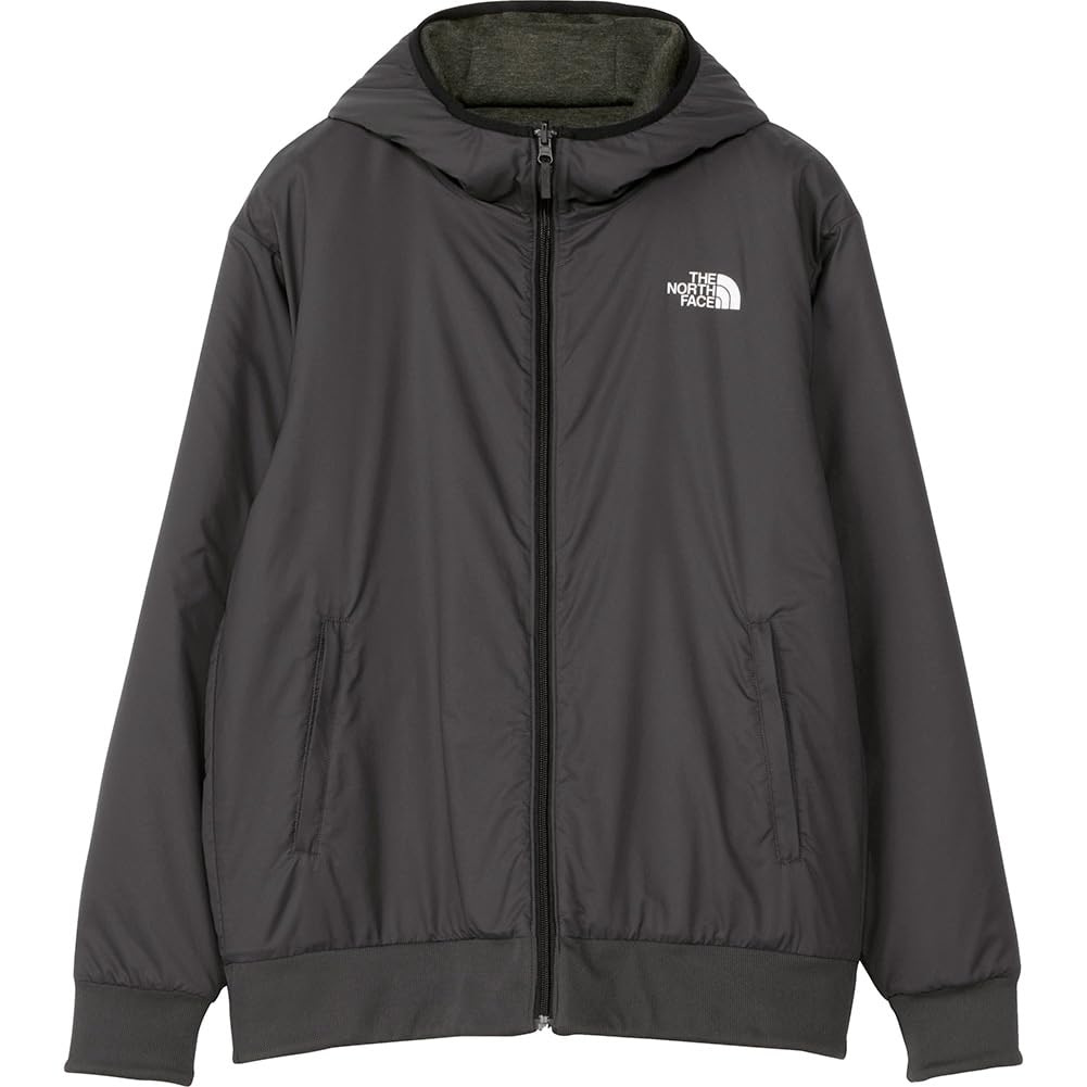 The North Face Reversible Tech Air Asphalt Size S Men's Hoodie, Stretch, Anti-Static, Gray/Mixed Charcoal,