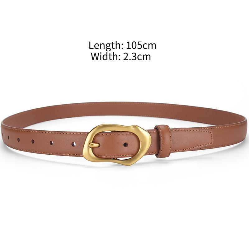 Pin Buckle Belt for Women, Versatile Belt for European and American Skirts, Simple Accessory Belt Belt