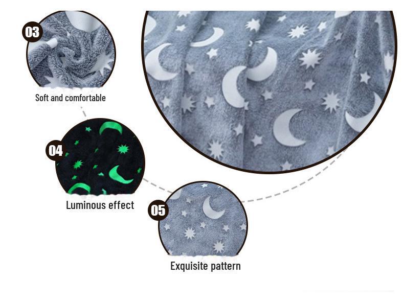 Double-Sided Flannel Luminous Air Conditioning Blanket