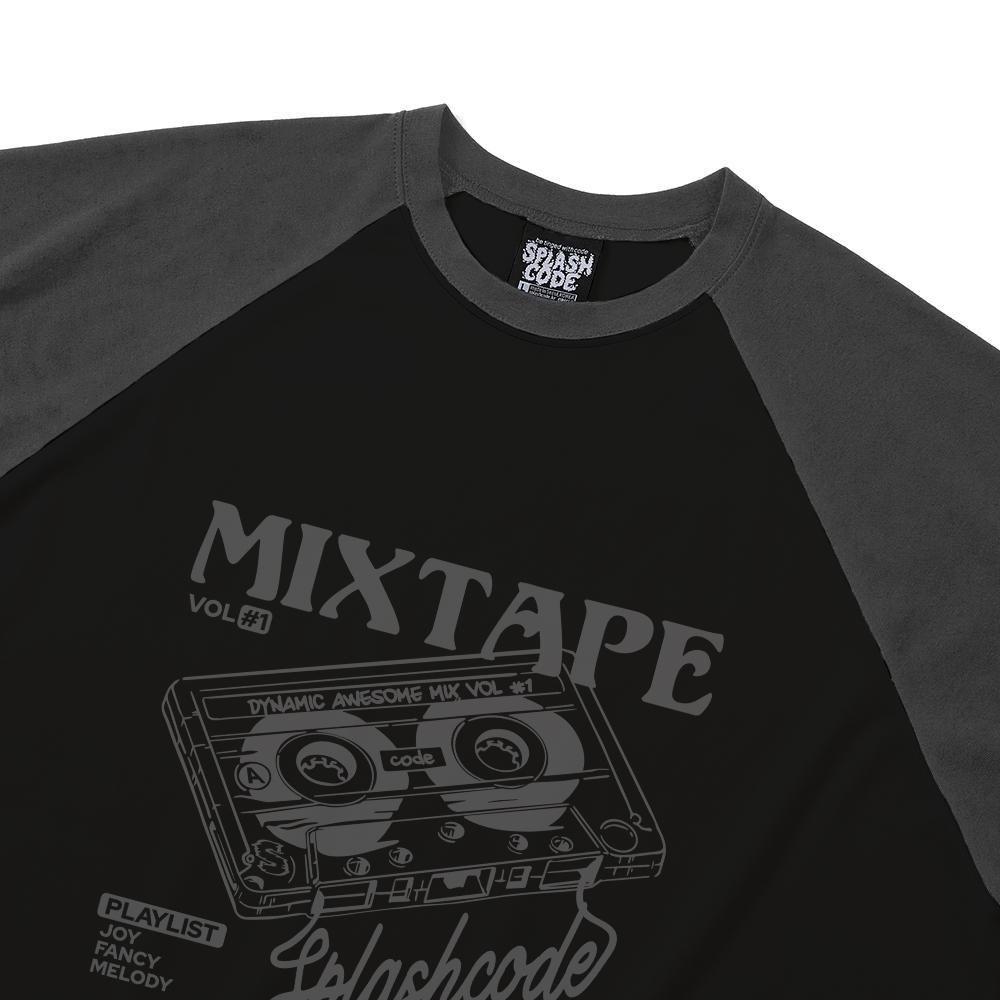 Seupeullaesikodeu Raglan Long Sleeve Black - Mixtape