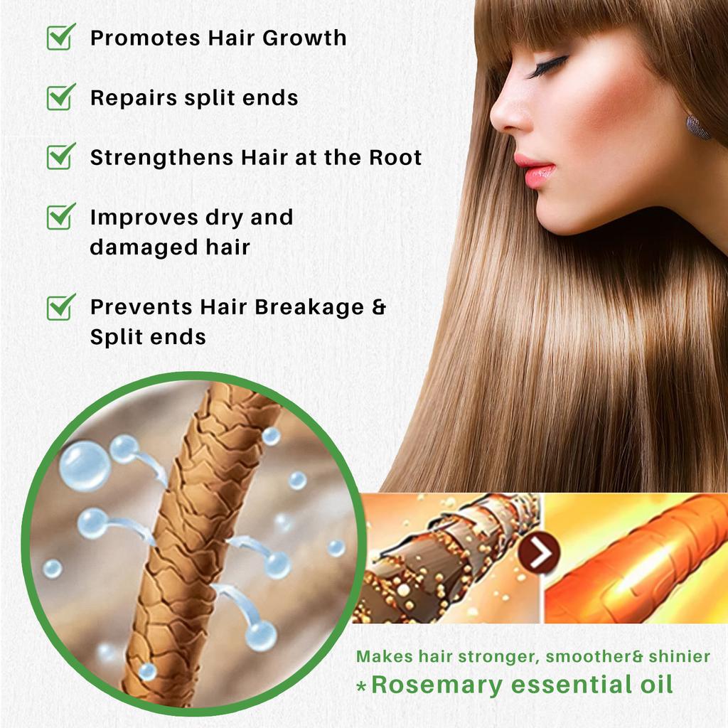 RUBRIEL Rosemary Hair Oil Gentle Nourishing Essence Oil for Dry Damaged Hair, Anti-Frizz