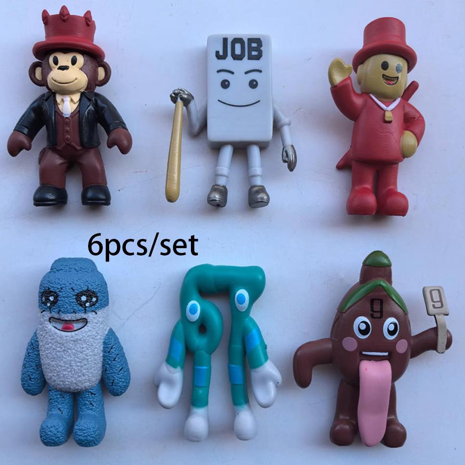 6pcs/set Steal A Brainrot Cute Figurine No.9 House Anime Figure Toy Game Peripherials Dolls Anime Toys Christmas Lovely Gifts