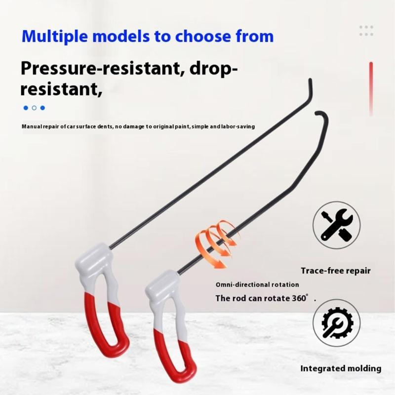 Multiple Angle Rotating Steel Hook Tool Flexible Auto Body Repair For Vehicle Dents Restoration & Bodywork Accuracy