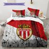 AS Monaco Football Club  Pattern Bedding Quilt Set  Home Decoration  Gift (1 * duvet cover + 2 * pillowcase  without core)