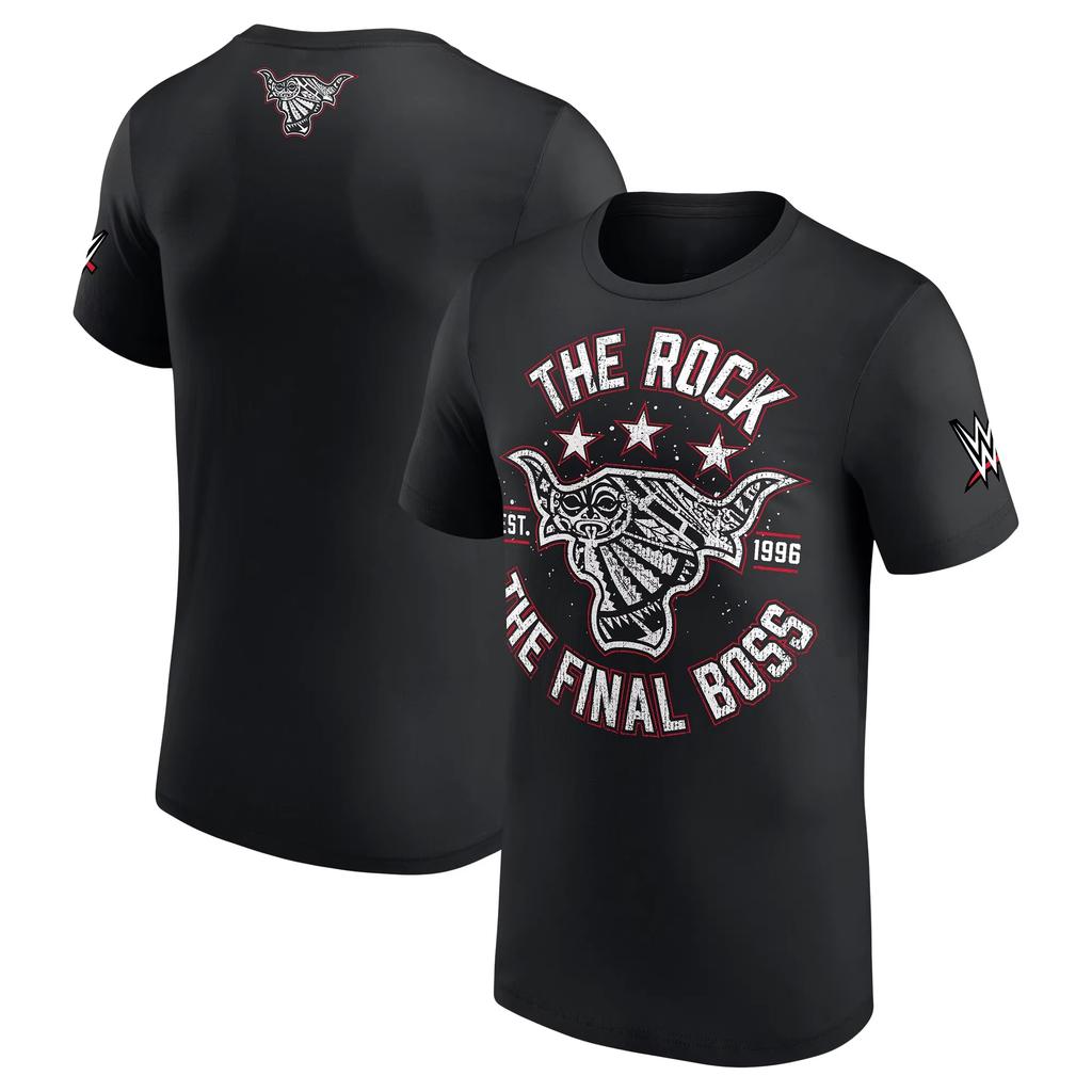 The Rock Final Boss Brahma Men's T-Shirt Summer Short Sleeve Women Tee Shirts 2025 New Fashion Sports Children Clothes Tops