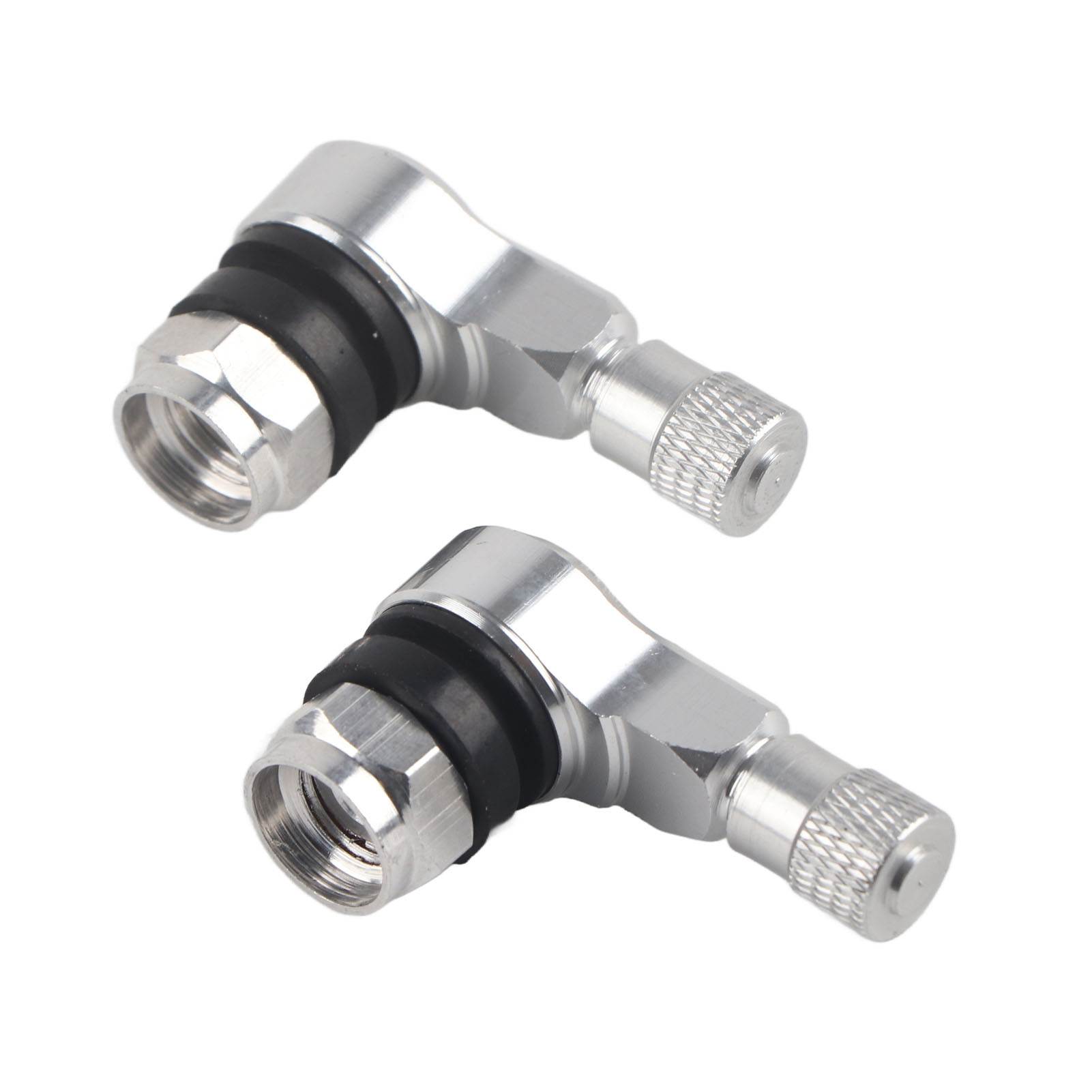 

2pcs 11.3mm Universal Motorcycle Aluminum Alloy Wheel Tire Valve Stems Caps 90 Degree серебряный
