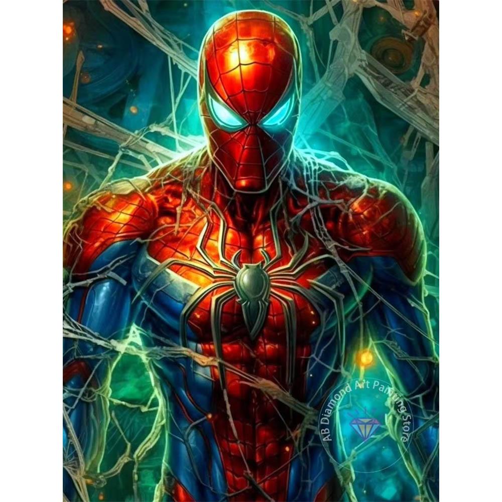 Spider-Man High-burning Realistic Style 5D Diamond Painting Full of Diamonds DIY Hand-applied Diamond Painting Hero Theme Decorative Painting Kit