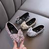 Spring-autumn New Style Ladylike Baby Girl Girls' Princess Rhinestone Flat Shoes, Leather Shoes, Dance Performance Shoes