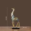 Simulation Animal Sculpture Giraffe Mother and Child Painted Animal Statue Modern Home Decoration Golden Handicraft Ornaments