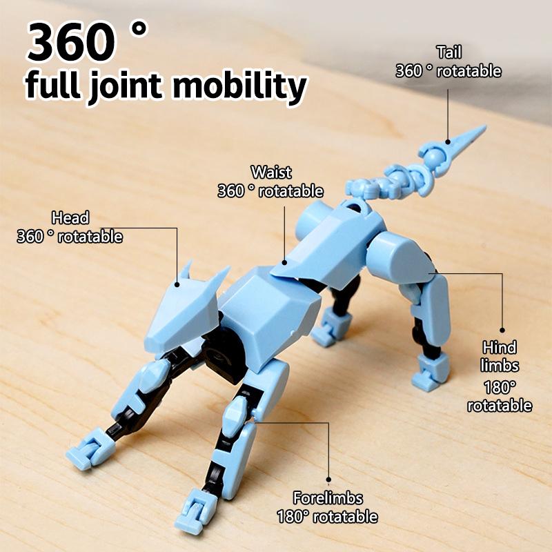 3D Printing Movable Multi-Jointed Shapeshift Robot Dog Lucky Doll 13 Joints Toy Diy Puzzle Assembling Toy Styling Ornaments Gift