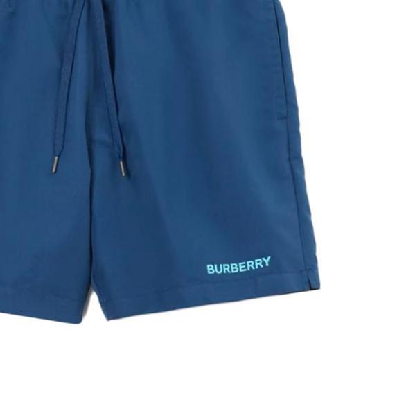 Burberr קיץ 23 מכנסי שחייה עם הדפס לוגו לגברים כחול נייבי