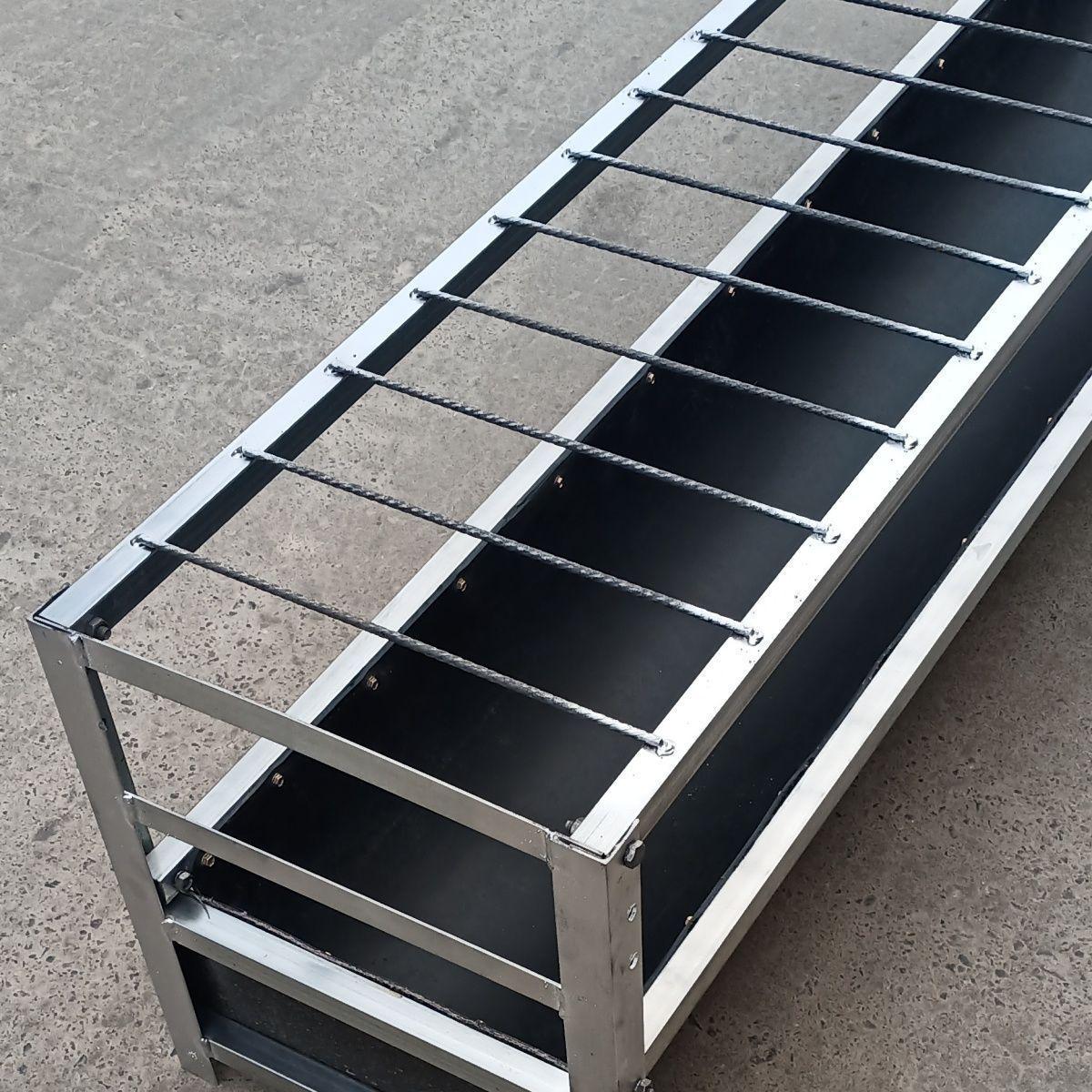 Dual-Use Sheep Feeding Trough: Dry & Wet, Double-Sided Feed Trough 1-meter long lamb feed trough