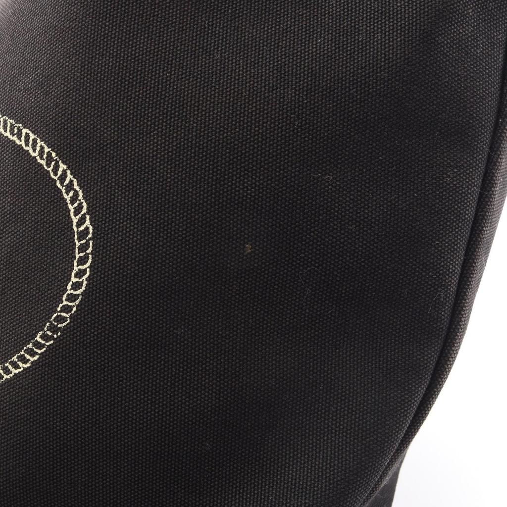 Used PRADA CANAPA Canapa Tote Bag Canvas Black Used Women