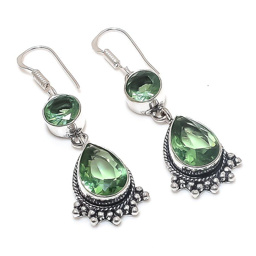 

Натуральный цаворит, ручная работа, серьга из стерлингового серебра 925 пробы, 2,05 O7w88