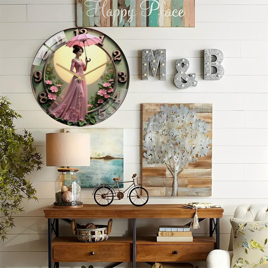 12 Inch Diameter Glass Wall Clock That Positively Enhances Your Daily Environment