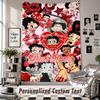 Custom Tapestry Wall Hanging, Betty Boop Personalized Name Text Home Wall Decor