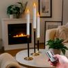 Flameless Taper Candles with Remote Timer LED Candlesticks Battery Operated Flickering Window Candle for Christmas Wedding Decor