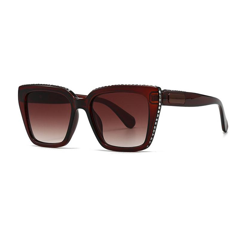 Luxury Diamond Brand Designer Square Sunglasses Women For Men Fashion Vintage Sun Glasses Popular Punk Uv400 Crystal Shades