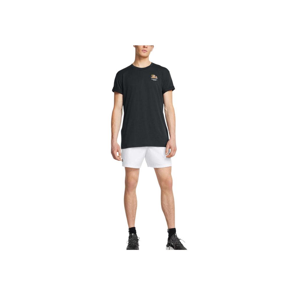Under Armour Golf Goin Under Cartoon Print Round Neck Breathable T-Shirt Men Tops Black 1386789-001