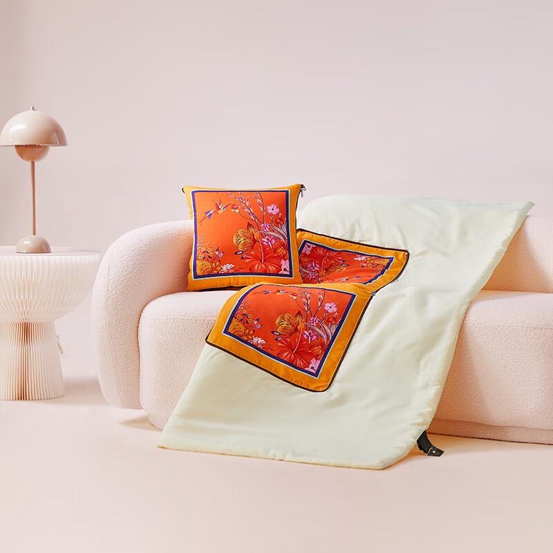 Woodpecker All-Season Floral Pillow Blanket