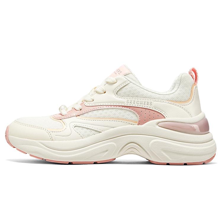 Skechers Skecher Уличные Повседневные Удобные Модные Ретро Низкие Папины Кроссовки Женская кроссовка Белый Розовый 177564-WPK 36