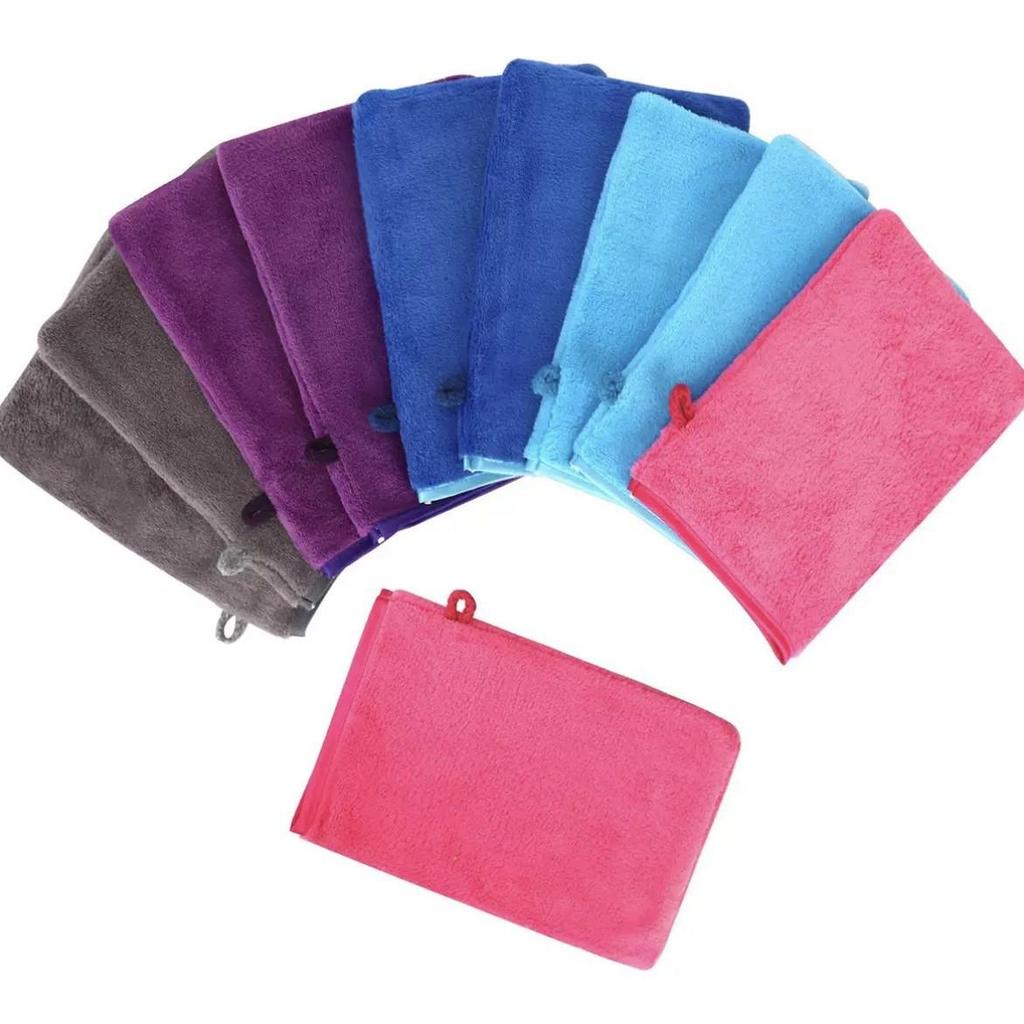 European-Style Microfiber Makeup Remover & Shower Mitt