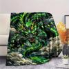 Green Dragon Clouds Blanket Camping Trip Soft And Comfortable Sheet Bedroom Machine Washable