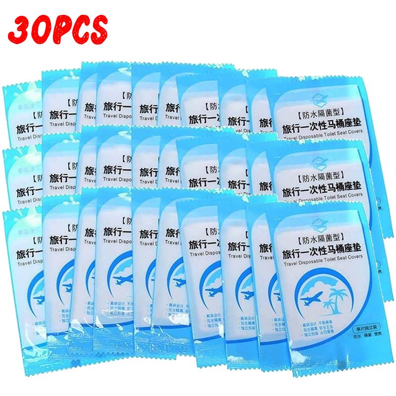 100/10pcs Waterproof Disposable Toilet Seat Covers Safety Toilet Seat Mats Portable Travel Camping Pads Bathroom Accessiories