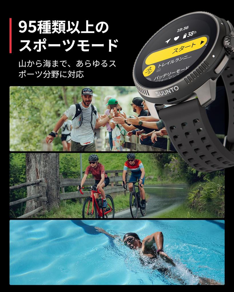 SUUNTO RACE TITANIUM CHARCOAL GPS Sports Watch for Outdoor Use, AMOLED Display, Long Range, Offline Map