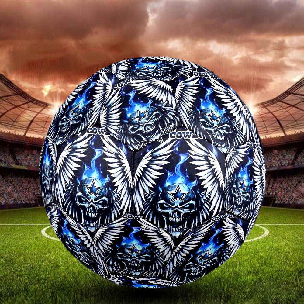 Dallas Cowboys Print Size 5 Soccer Ball, Standard Match Football for Sports Game and Team Practice, Ideal Gift for Soccer Fans