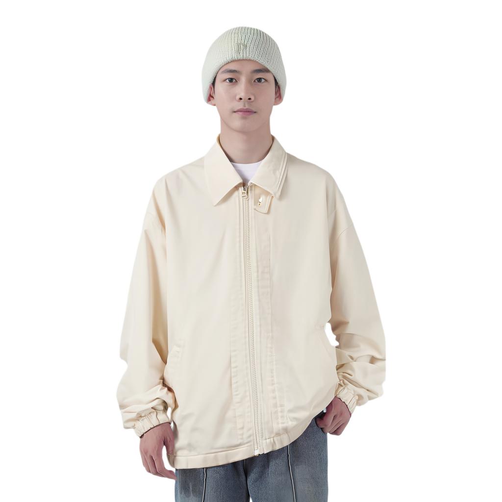 UNIQLO SS24 U Series Solid Color Zip-Up Loose Jacket Men jackets White 467023-01