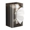 Wall-Mounted Hanging Tissue Dispenser Bathroom Kitchen Living Room - No-Drill Plastic Paper Towel Holder Transparent Smoke