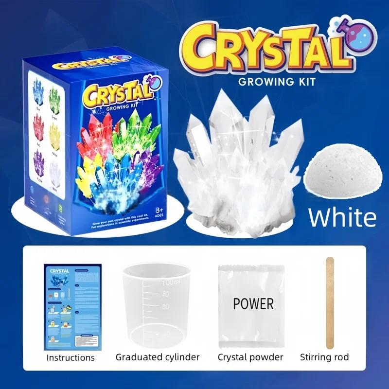 Kids Crystal Growing Science Kit Multiple Colors Stem Educational Toys Age 8-12 School Experiment Birthday Gift