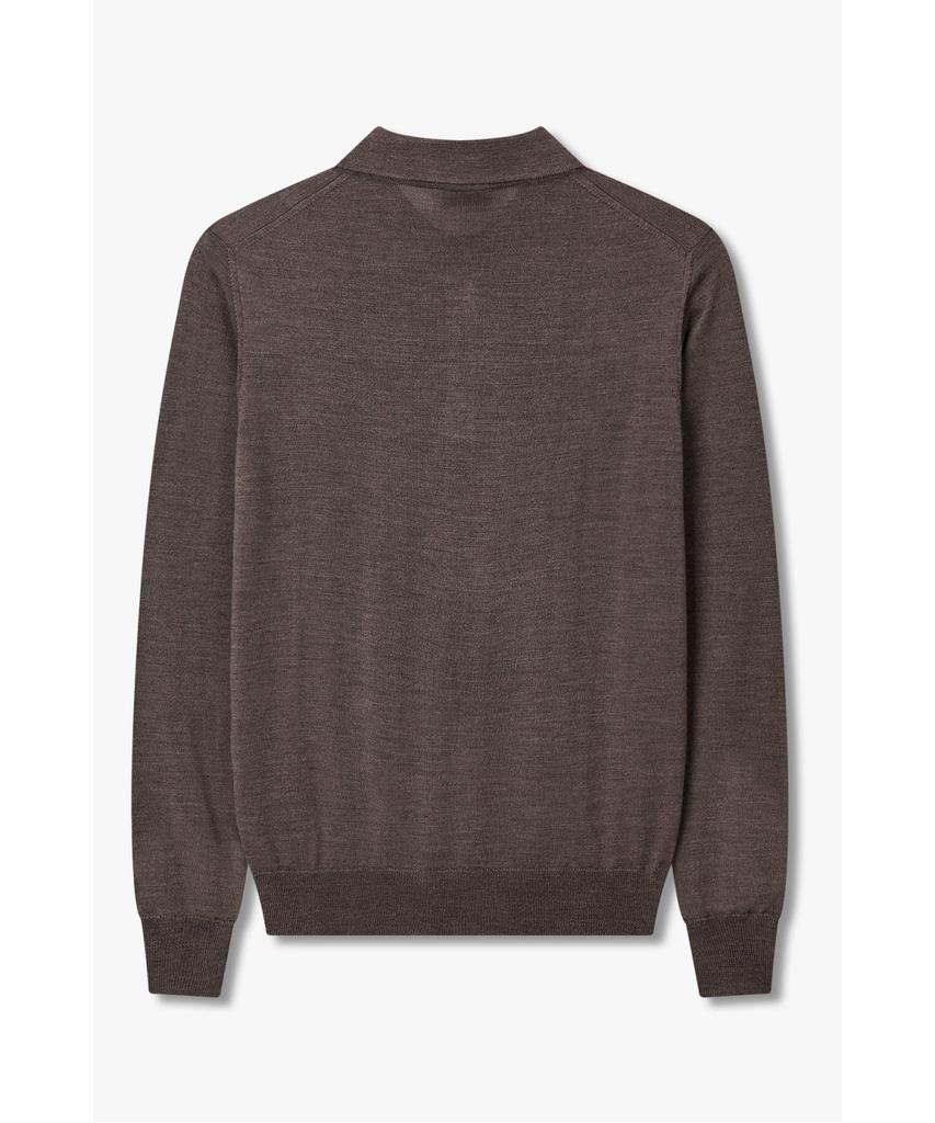 MAN ON THE BOON [Morgano] Polo Sweater_Melange Brown 4715313906